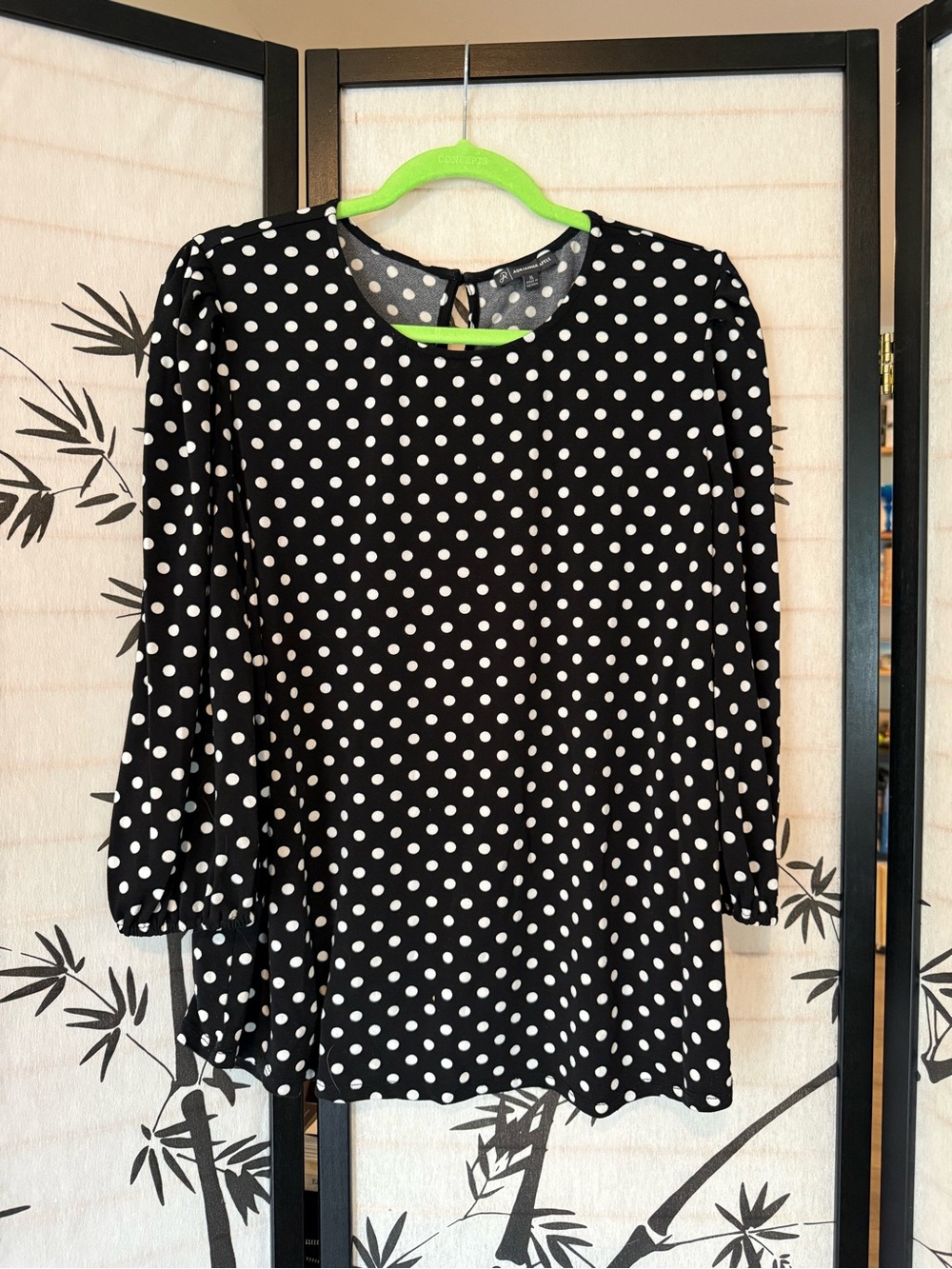 🖤🤍Adrianna Papell Black and White Polka Dot Top🤍🖤
